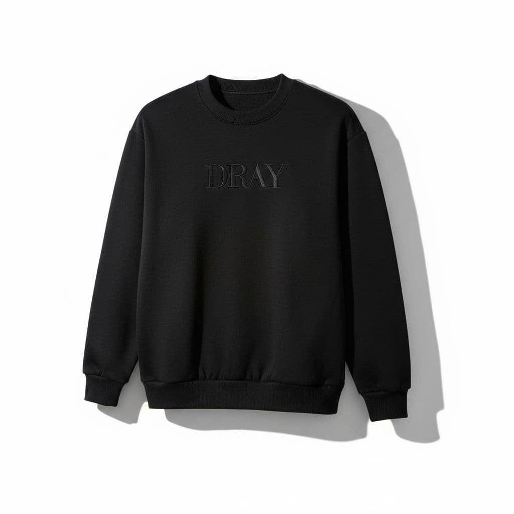 Felpa nera DRAY ricamata - 1